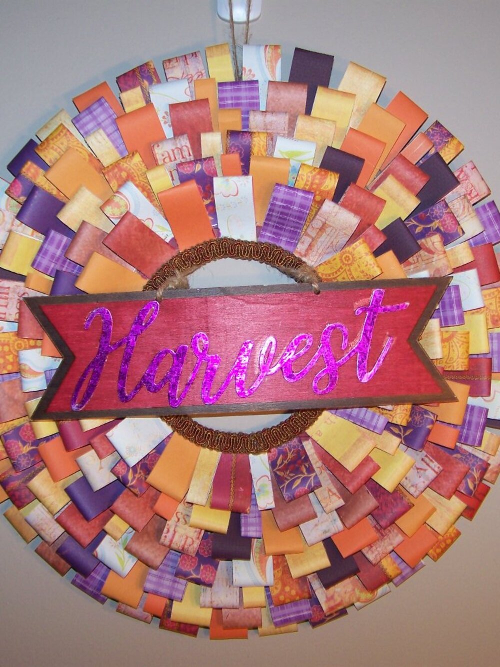 **Moving Sale** 16" Harvest Paper Wreath Handmade